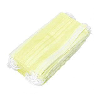 Ultrasonic Surgical Mask Yellow 3-Fold 50 Pieces